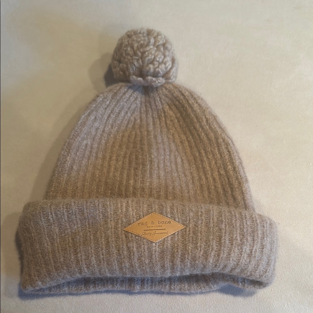 rag & bone Tan Knit Beanie